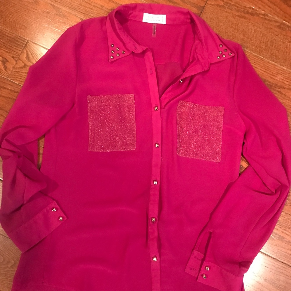 Sheer button down
